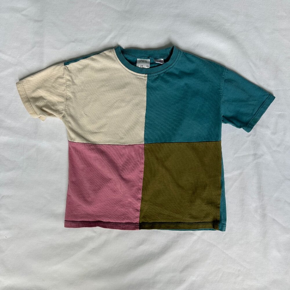 Zara Kids Colorblock Tee Size 3–4